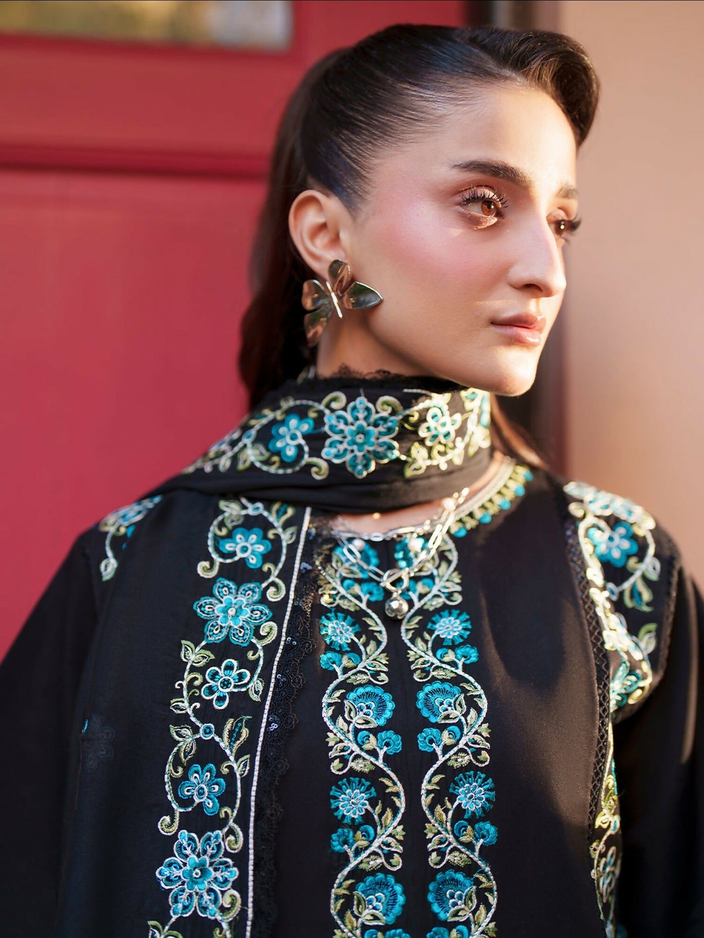 Mahnur Fiona Lawn'26 Embroidered Unstitched 3-Piece Suit-F-11