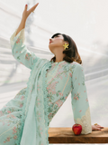 Binilyas Lawn Embroidered Stitched 3-Piece Suit-233 - B