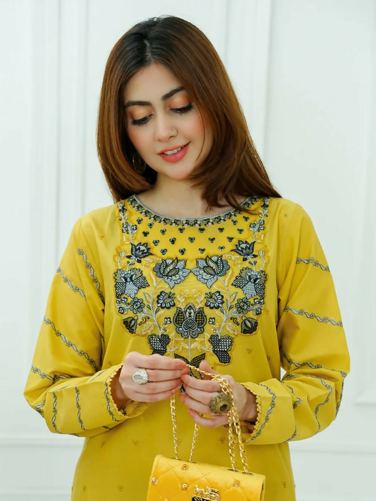 Tawakal Closet Cotton Embroidered Stitched 2-Piece Suit-Shamsa