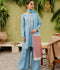 Allure By IH Katan Silk Embroidered Stitched 3-Piece Suit-Zora