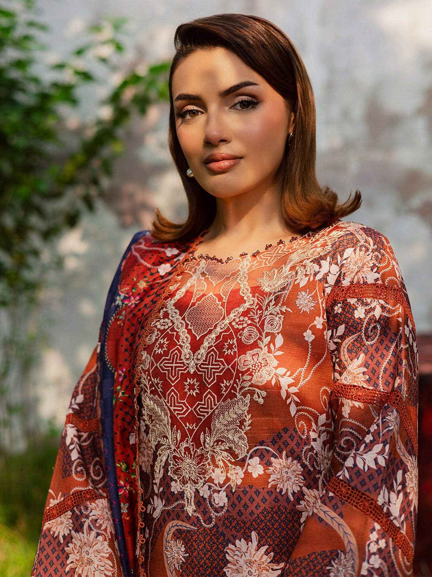 Parishay Rang e Sarma Khaddar Embroidered Unstitched 3-Piece Suit-SAR-02