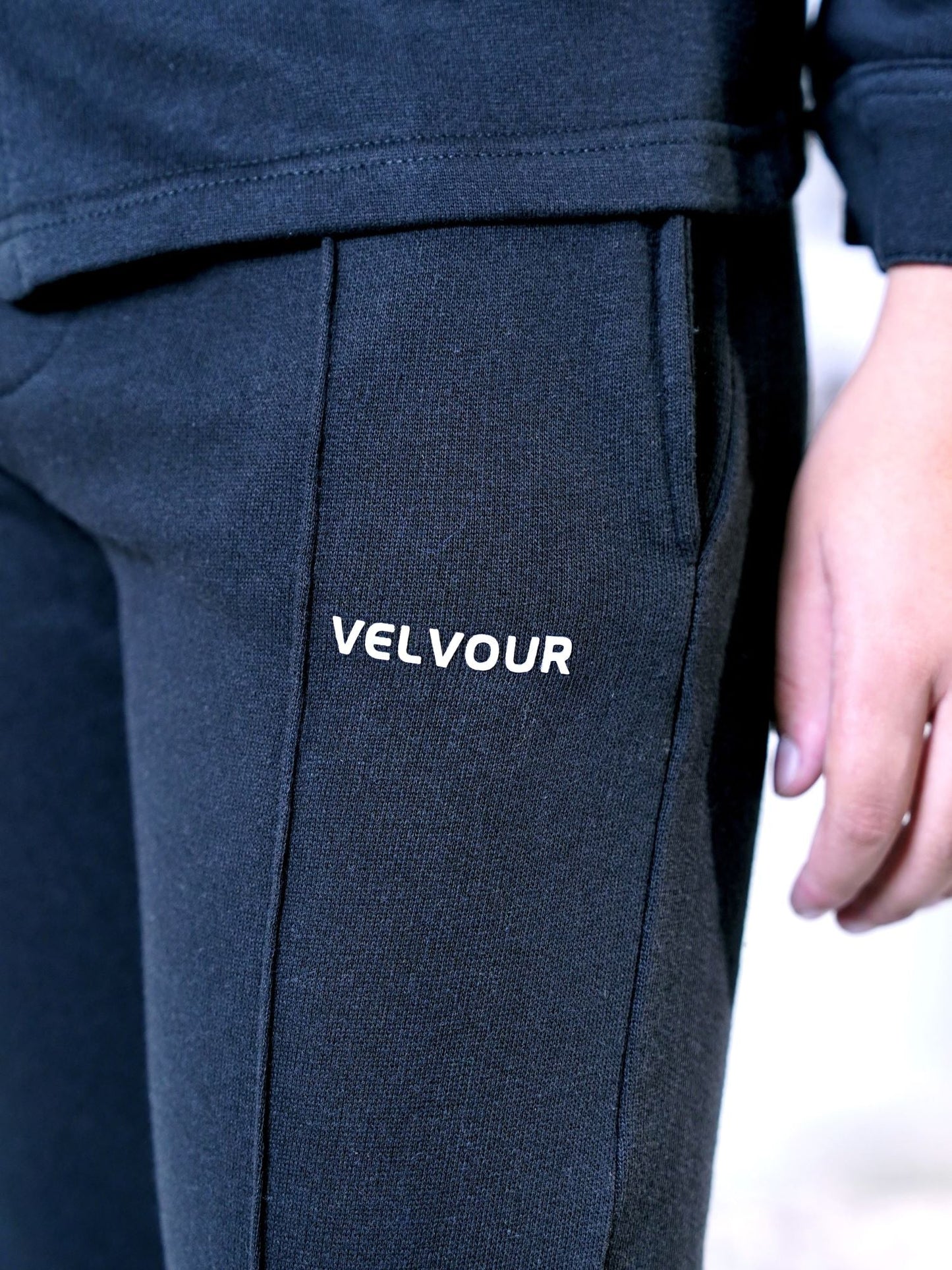 Velvour Fleece Mock Neck Tracksuit-VWT26-B