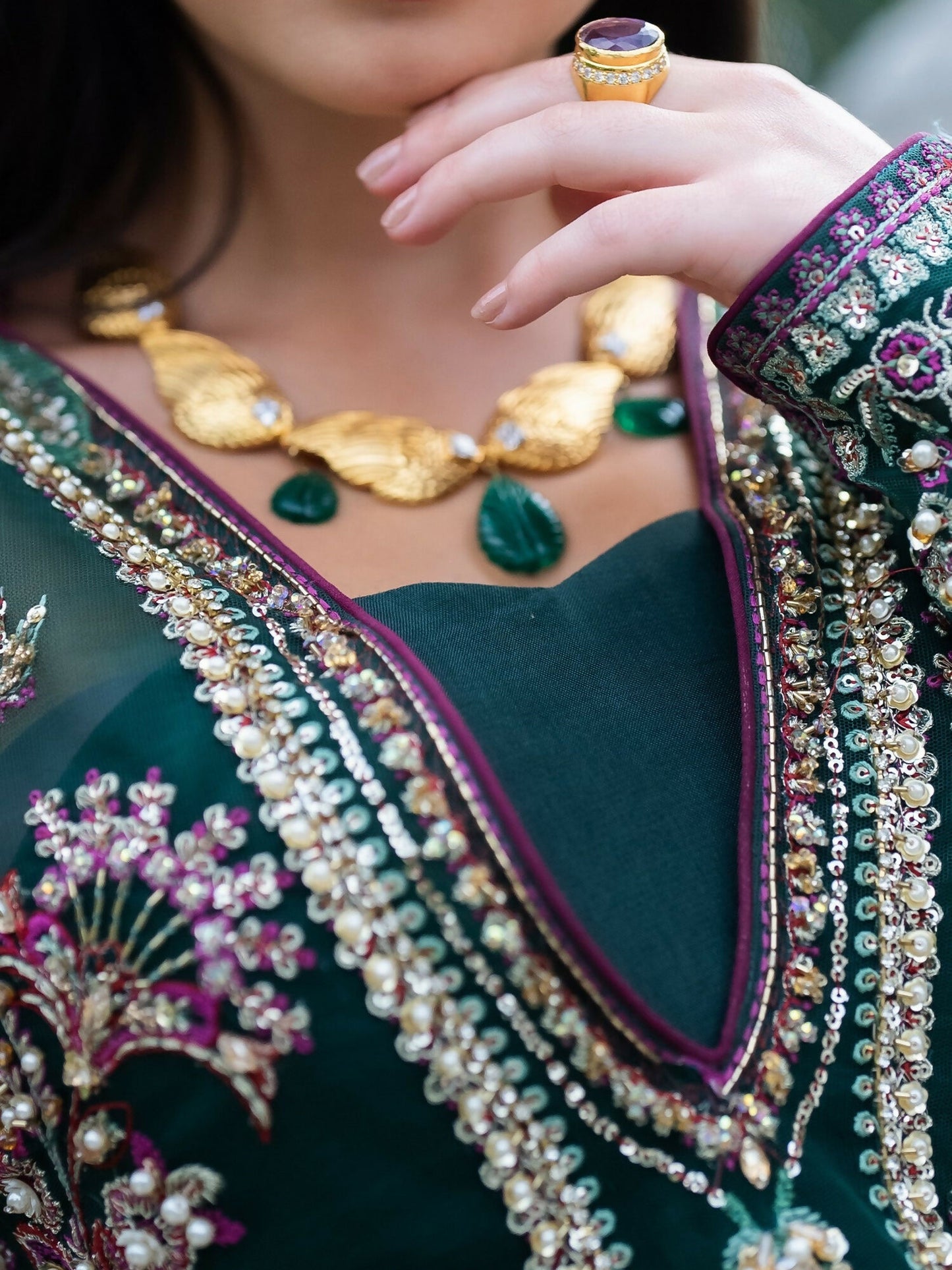 Shiza Hassan Lillian Wedding Formals Net Embellished Stitched 3-Piece Suit-Regalia