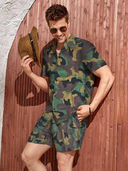Jupiter Printed Holiday Camouflage Twin Set-13719