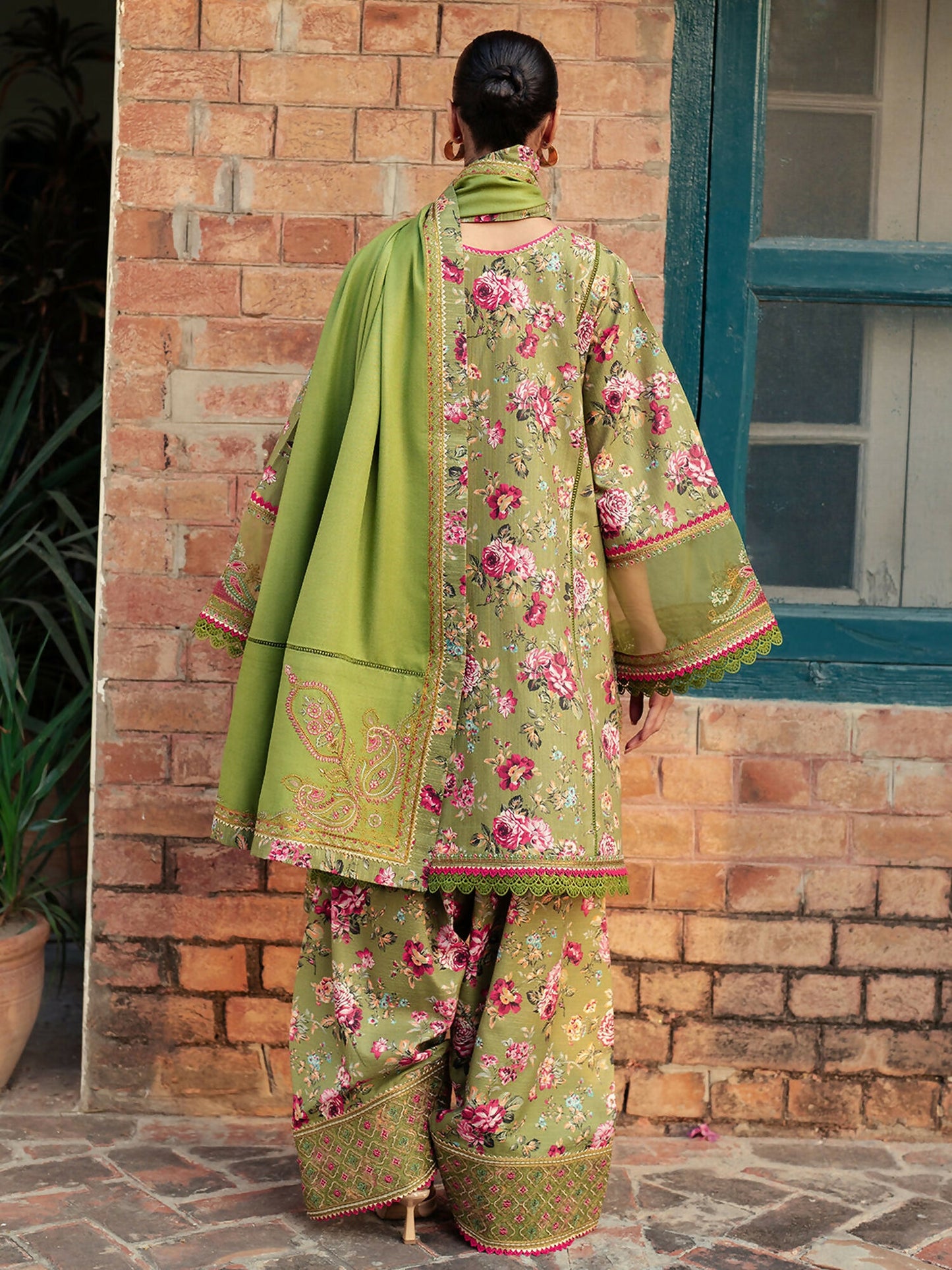 Binilyas Khaddar Embroidered Unstitched 3-Piece Suit-56-B