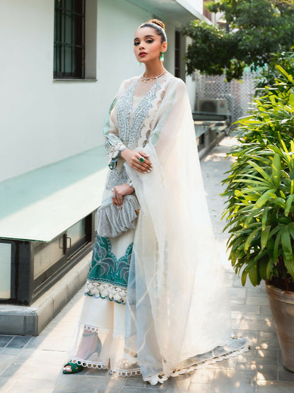 Shiza Hassan Aira Luxury Pret Cotton Net Embroidered Stitched 4-Piece Suit-Cyra