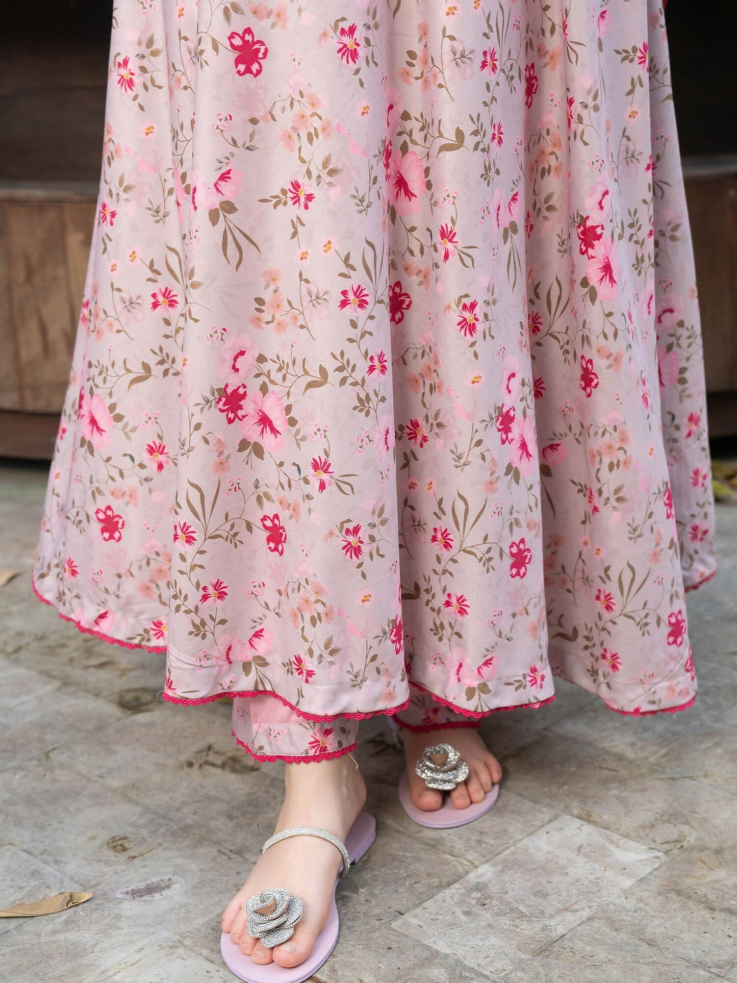 Panache Apparel Khaddar Printed Stitched Suit-Rosabel