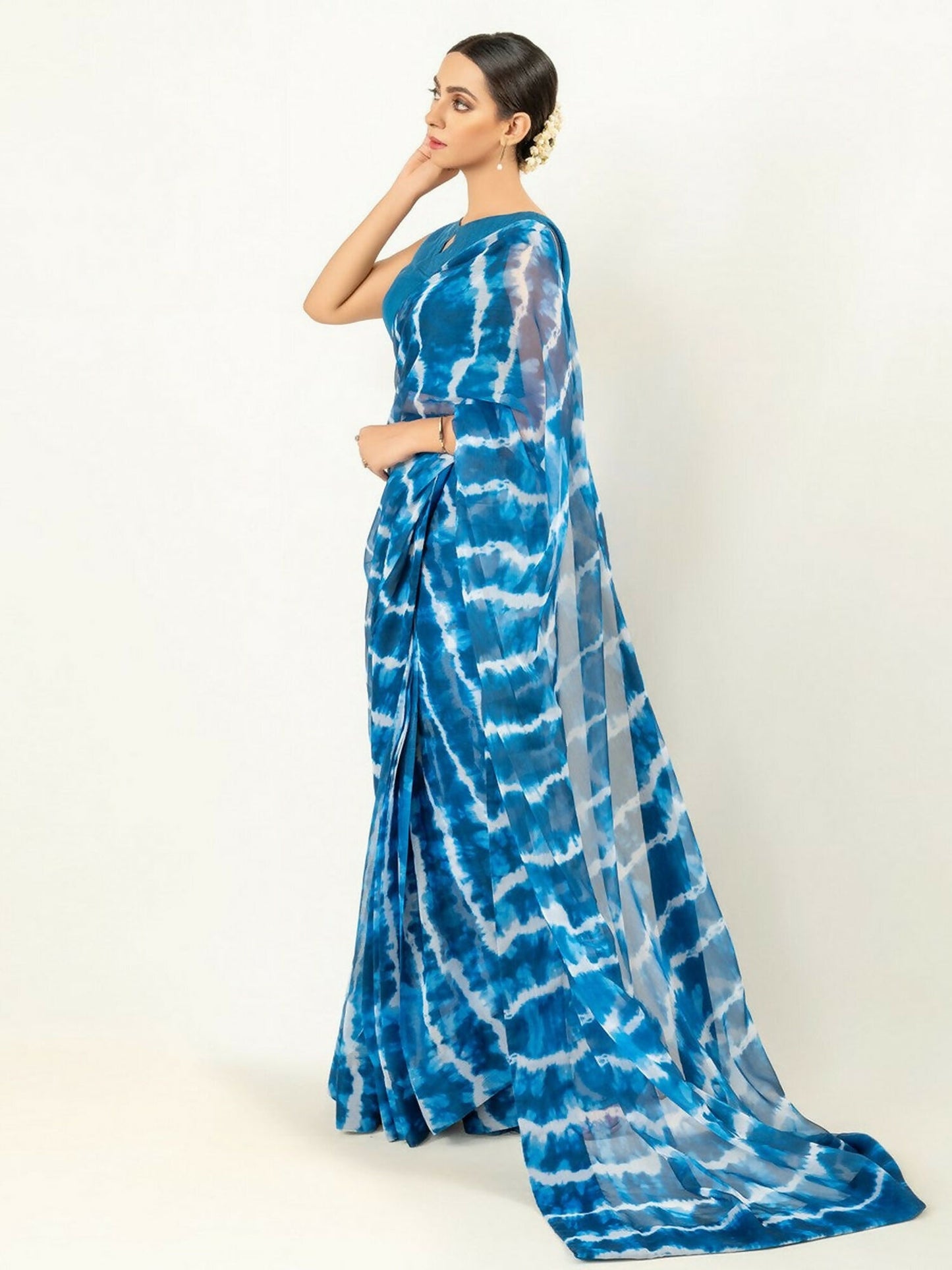 Imran Aftab Chiffon Printed Unstitched Saree-IASC 07