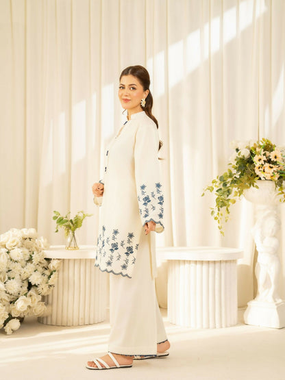 Panache Apparel Sunlit Essentials Cotton Lawn Embroidered Co-Ord Set-Coast