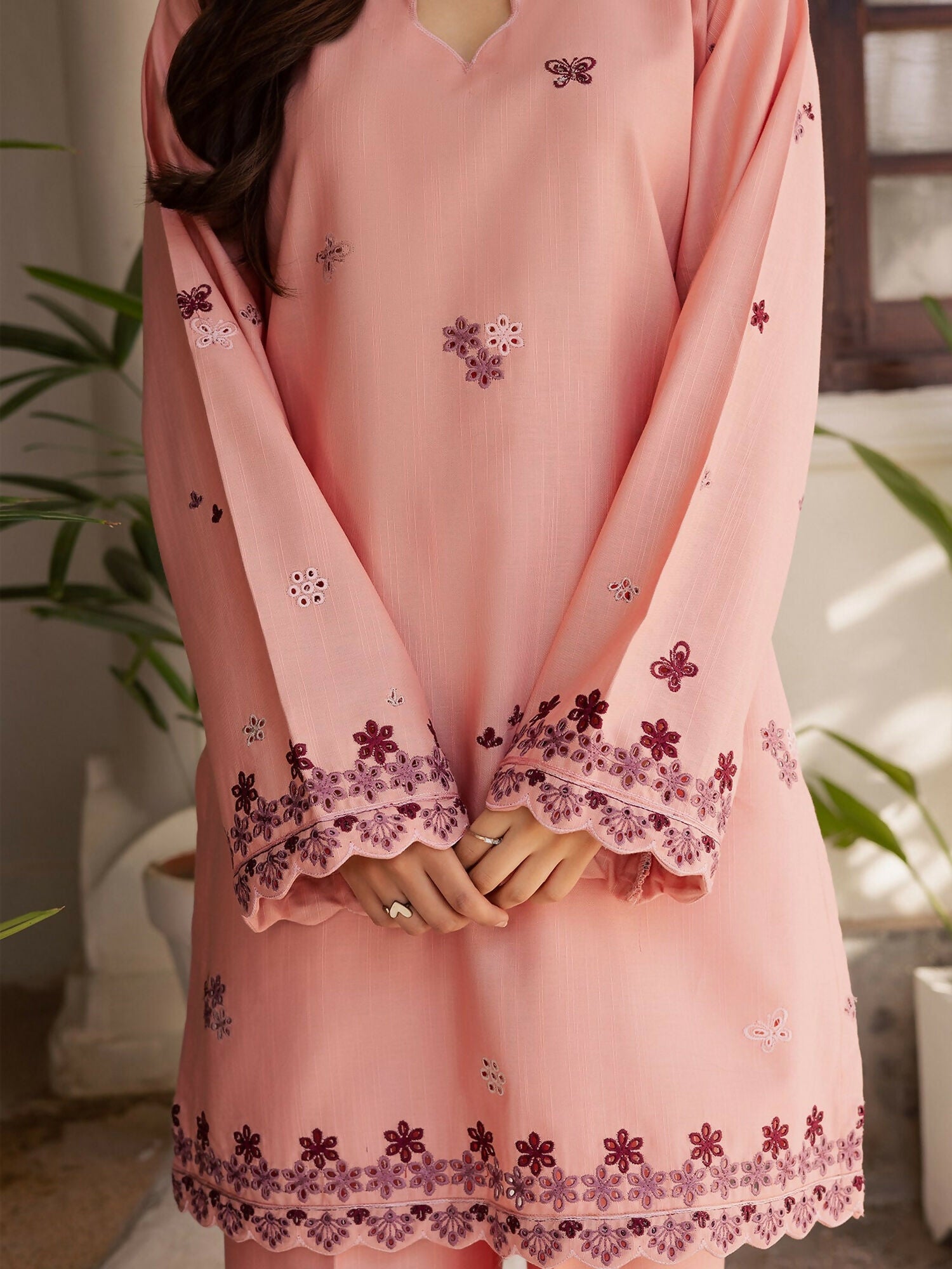Mannat Clothing Laila Winter Pret '25 Karandi Embroidered Stitched Suit-Zenel