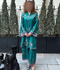 Sehrish Kanwal K-Ord Crepe Printed Co-Ord Set-Sage