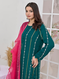 Ruby's Couture Chamak Dhamak Chiffon Embroidered Stitched 3-Piece Suit-Simran