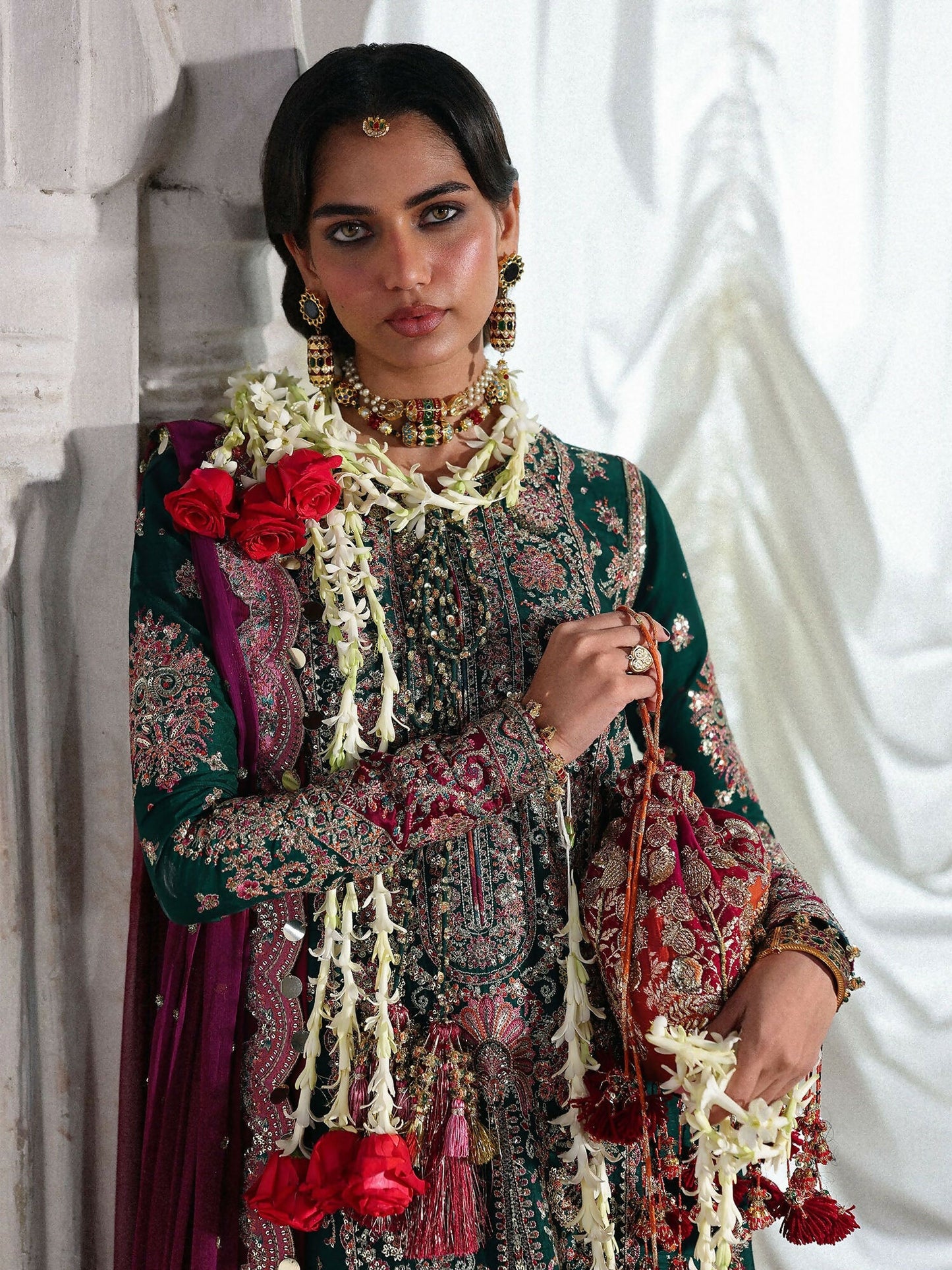 Hussain Rehar Festive Unstitched'26 Korean Raw Silk Embroidered 3-Piece Suit-Morni