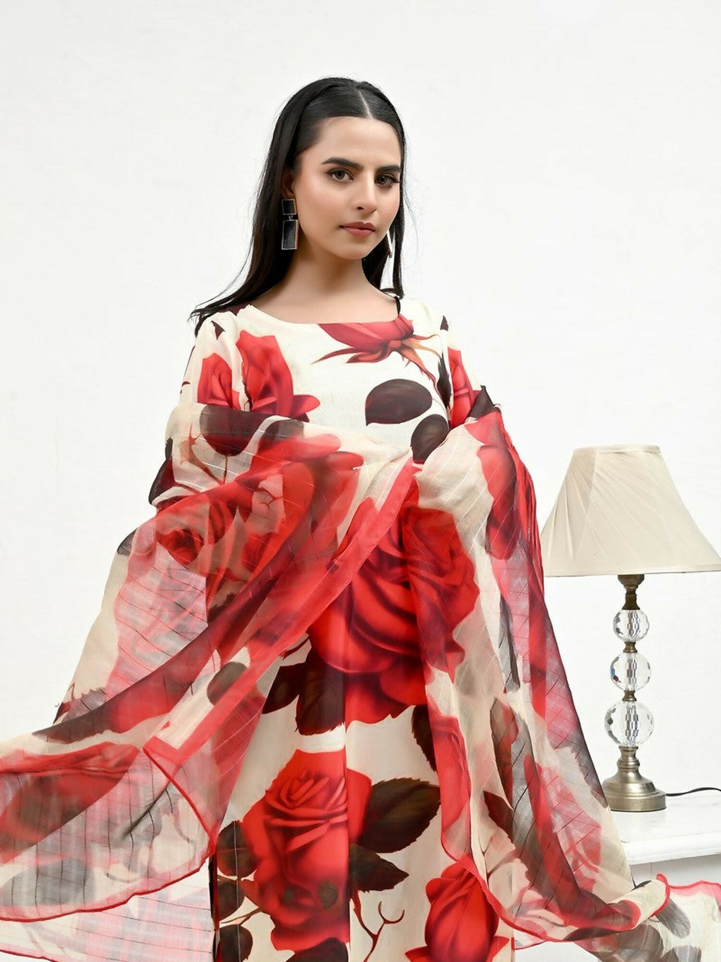 Imran Aftab Valentine's Day Raw Silk Printed Unstitched 3-Piece Suit-IAVD 07