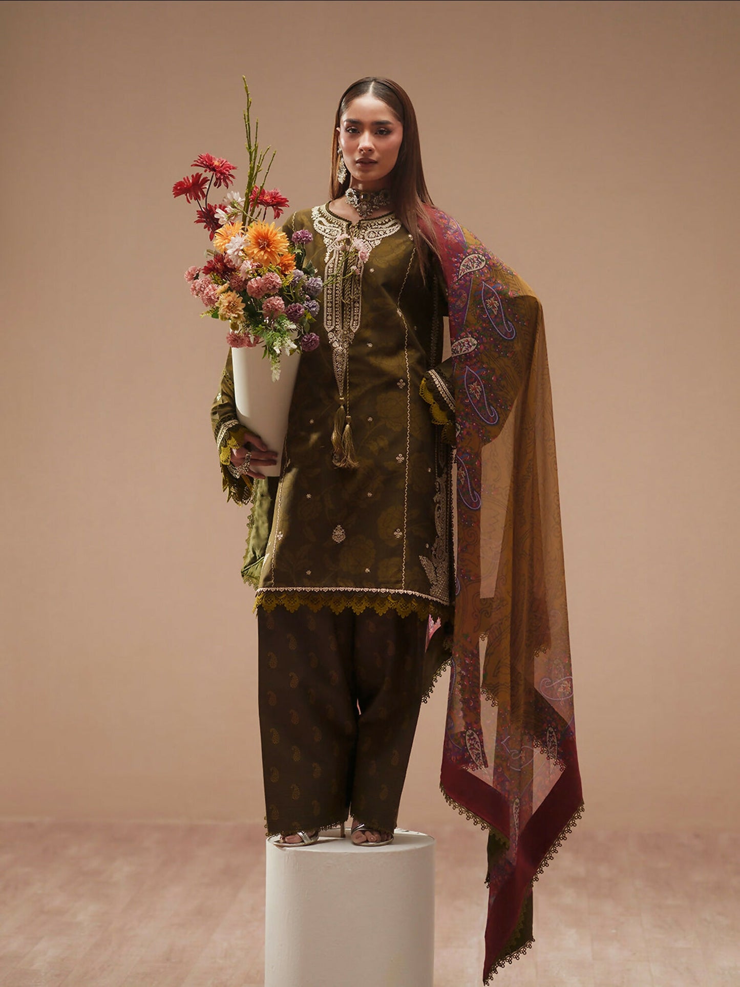 Binilyas Jojo Summer'26 Lawn Embroidered Unstitched 3-Piece Suit-84A