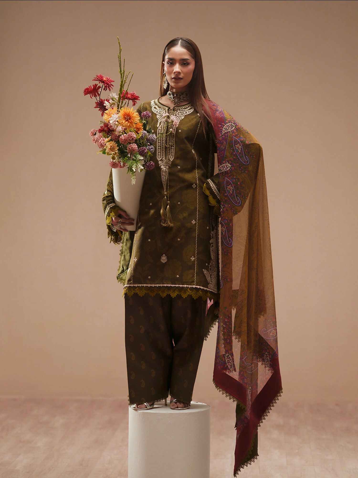Binilyas Jojo Summer'26 Lawn Embroidered Unstitched 3-Piece Suit-84A