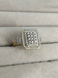 H&A Jewellery 18K Gold Polished Zircon Cluster Ring