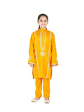 Velvour Girls Cotton Embroidered Stitched 2-Piece Suit-VG103-B