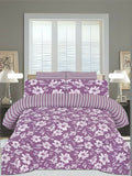 Salonika Printed 3 Piece King Bedsheet Set-127