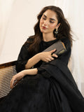 Panache Apparel Monochrome Tales Cambric Katan Embroidered Stitched Suit-Eclipse Bloom
