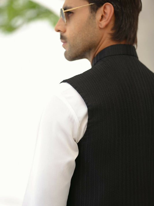 Gem Garments Afsanah Jacquard Waistcoat-Samar