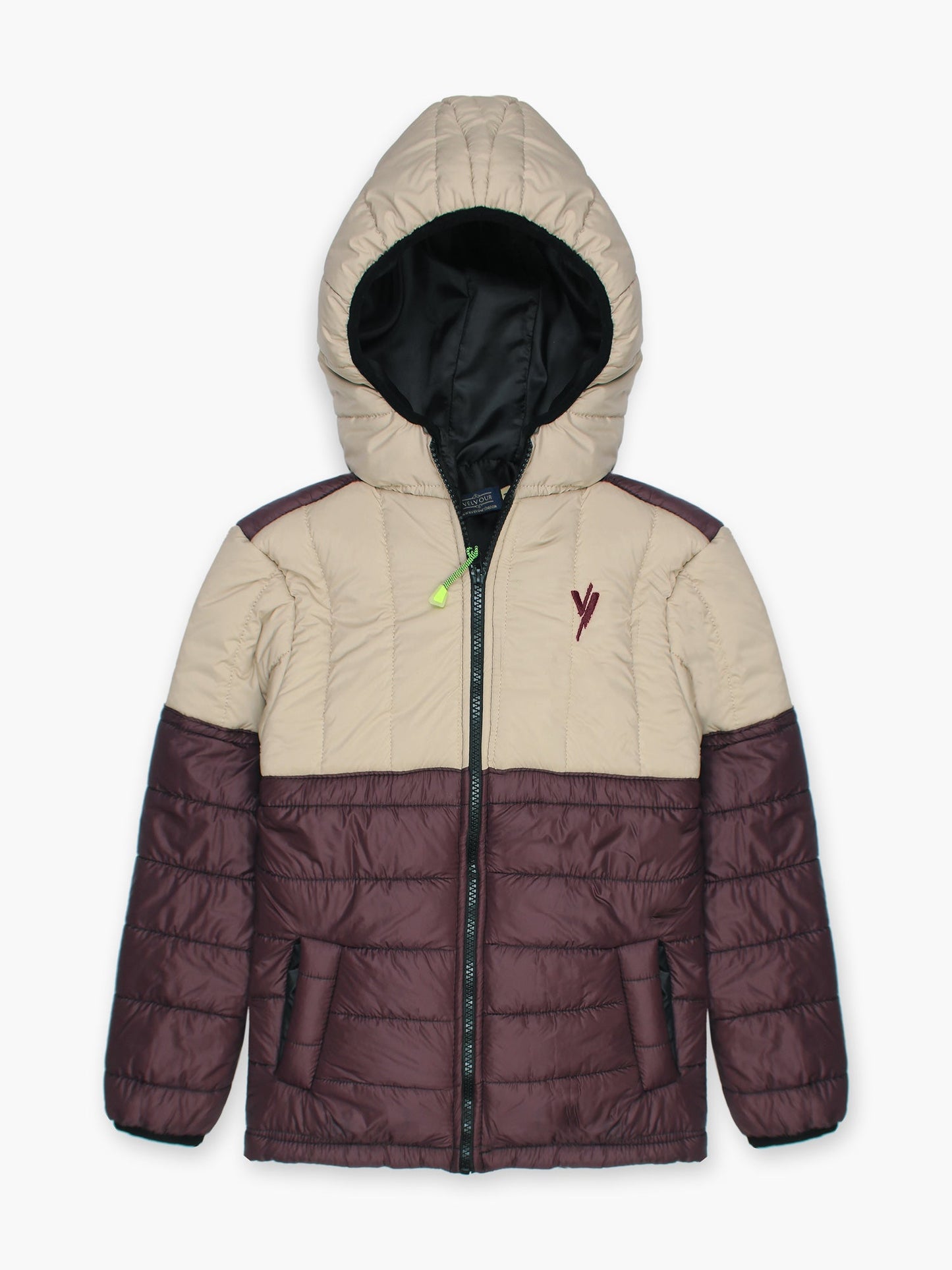 Velvour Full Sleeves Hooded Puffer Jacket-VJ010-B