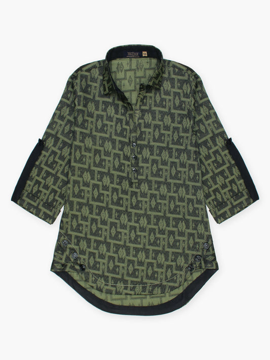 Velvour Girls Cotton Printed Stitched Tunic-VG124-A