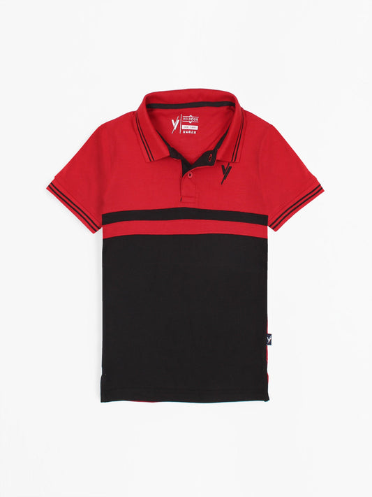Velvour Boys Pique Tipping Collar Polo Shirt-VP14-B