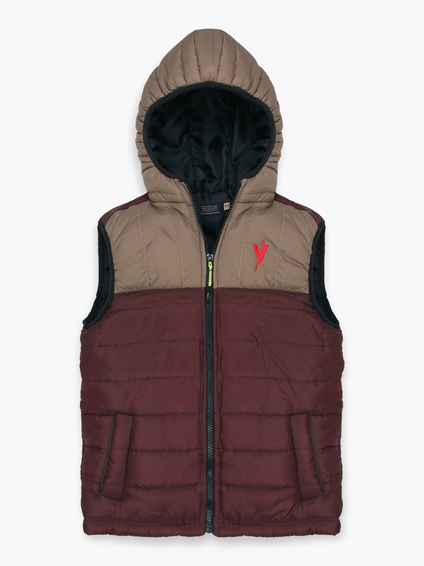 Velvour Sleeveless Hooded Puffer Jacket-VJ26-D