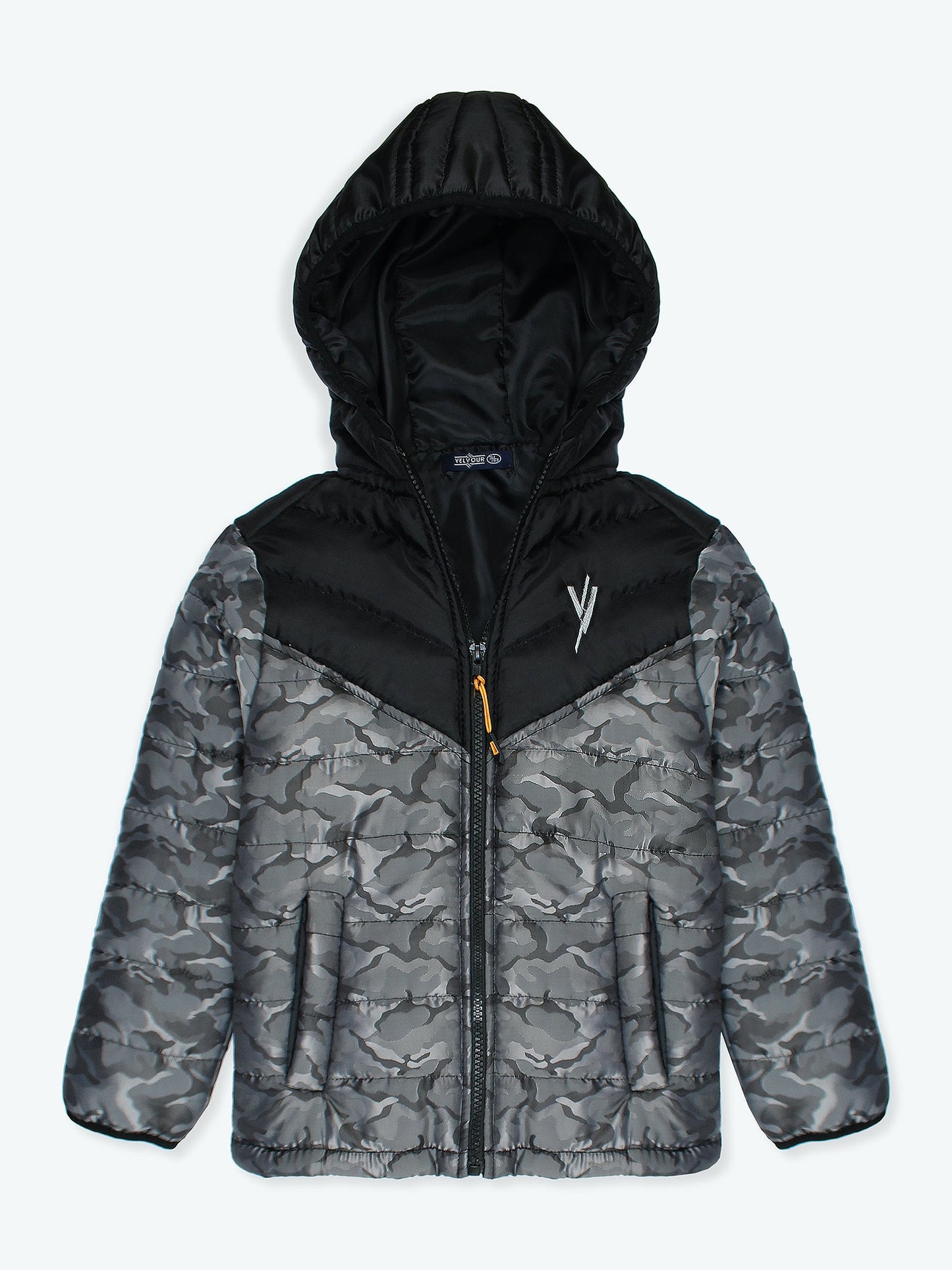 Velvour Full Sleeves Hooded Puffer Jacket-VJ16-D
