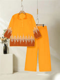 Velvour Girls Cotton Embroidered Co-Ord Set-VG156-B
