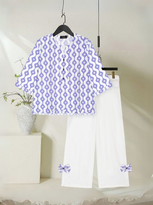 Velvour Girls Cotton Printed Co-Ord Set-VG147-A