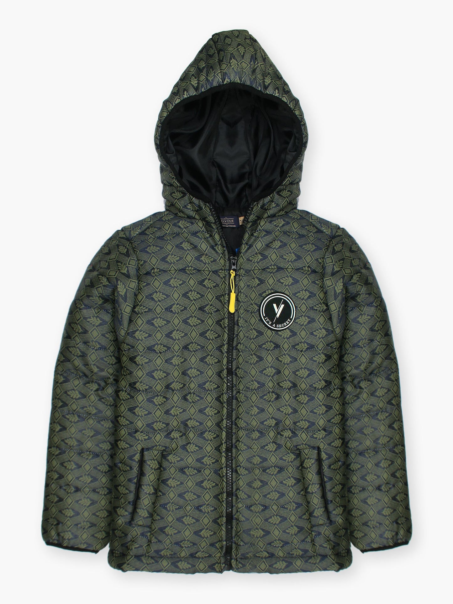 Velvour Full Sleeves Hooded Puffer Jacket-VJ52-C
