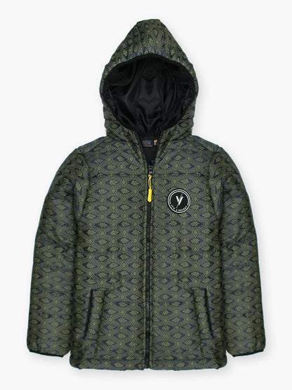 Velvour Full Sleeves Hooded Puffer Jacket-VJ52-C