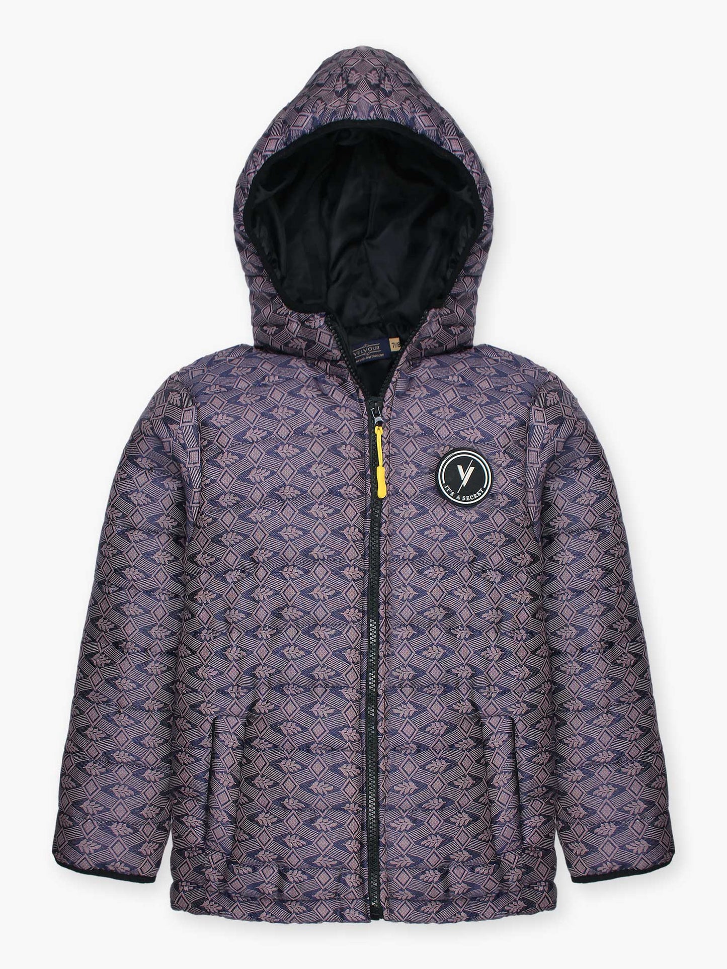 Velvour Full Sleeves Hooded Puffer Jacket-VJ52-B