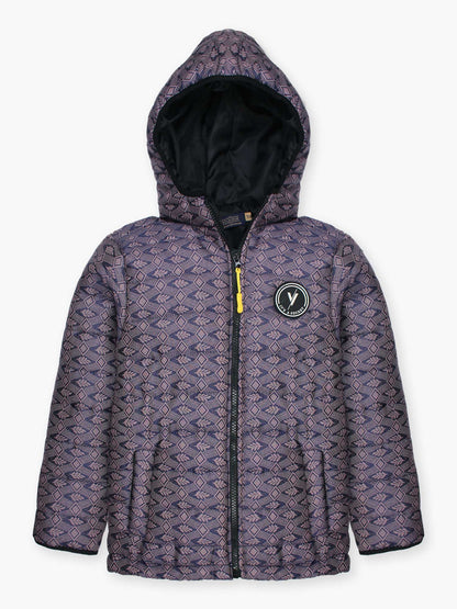 Velvour Full Sleeves Hooded Puffer Jacket-VJ52-B