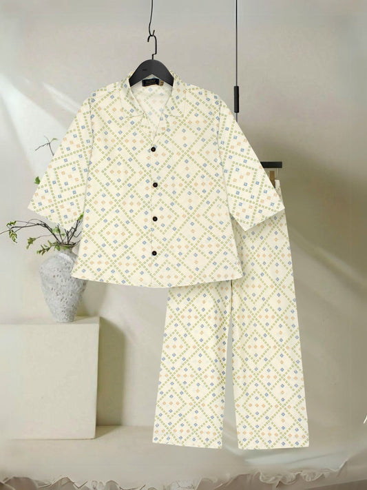 Velvour Girls Cotton Printed Co-Ord Set-VG165-A
