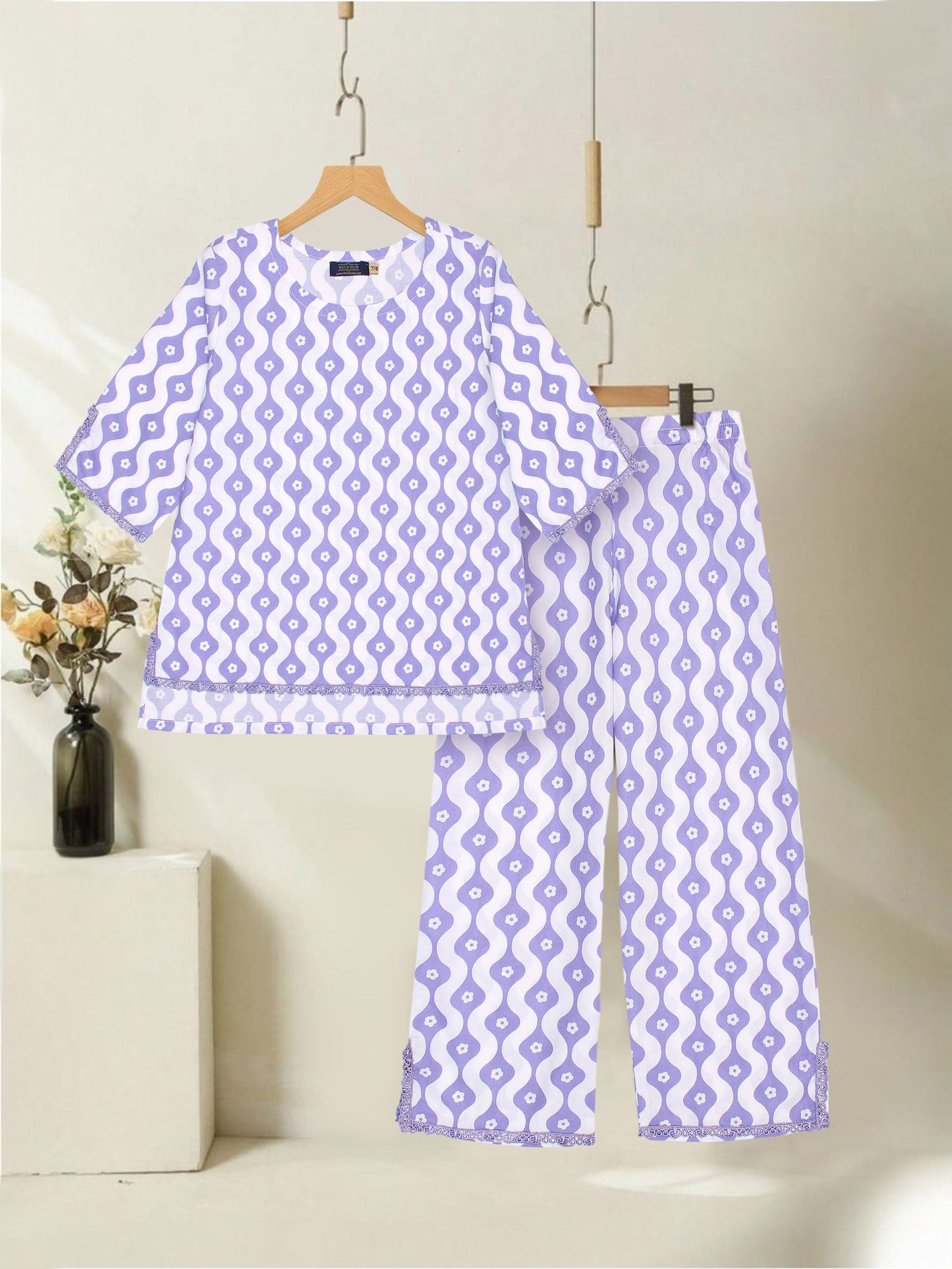 Velvour Girls Cotton Printed Co-Ord Set-VG172-A