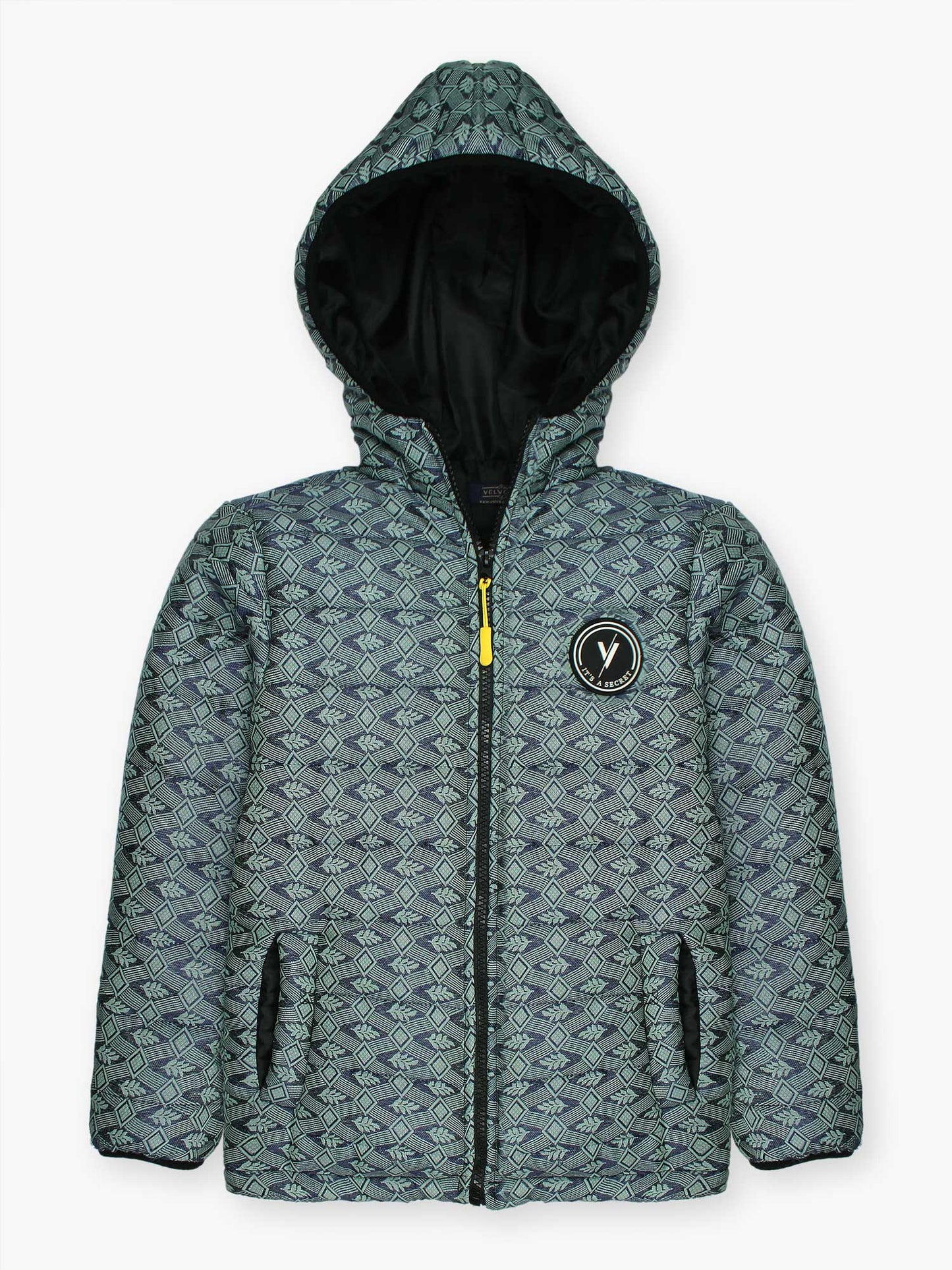 Velvour Full Sleeves Hooded Puffer Jacket-VJ52-D