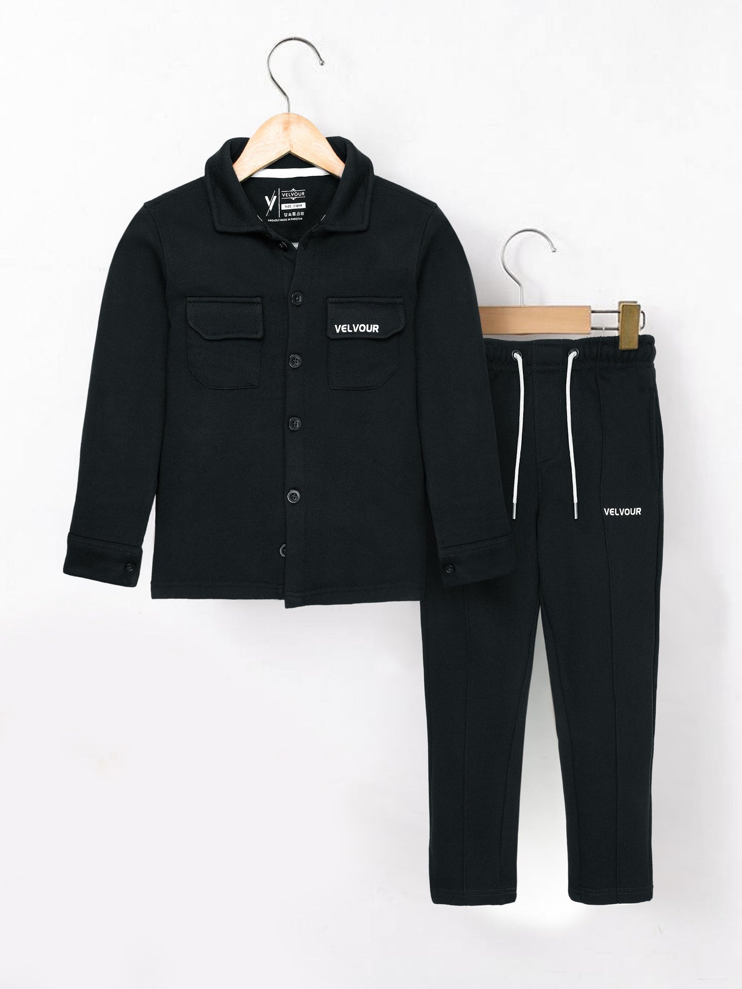 Velvour Fleece Mock Neck Tracksuit-VWT26-B
