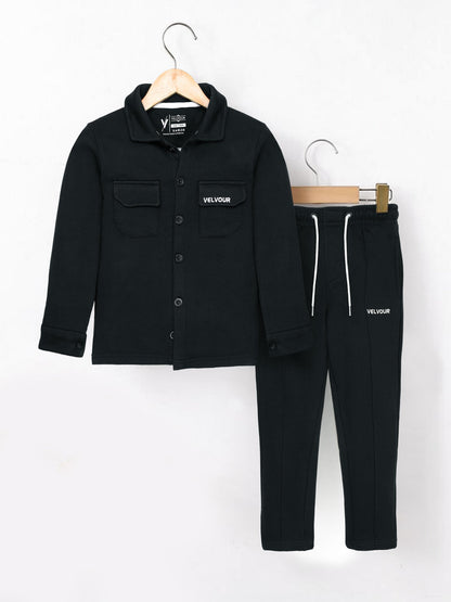 Velvour Fleece Mock Neck Tracksuit-VWT26-B