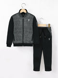 Velvour Fleece Mock Neck Tracksuit-VWT33-B