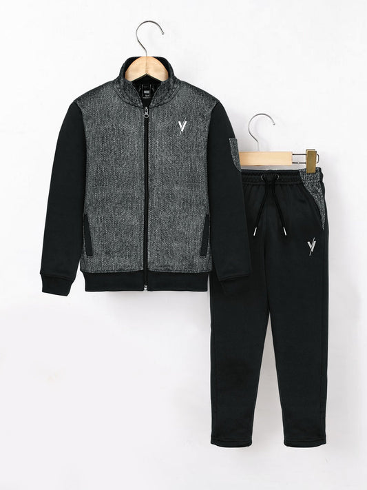 Velvour Fleece Mock Neck Tracksuit-VWT33-B