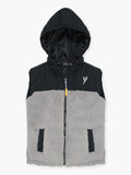 Velvour Sleeveless Hooded Fur Jacket-VJ42-A