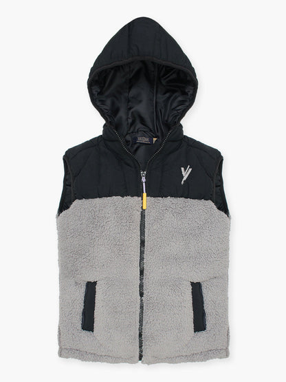 Velvour Sleeveless Hooded Fur Jacket-VJ42-A