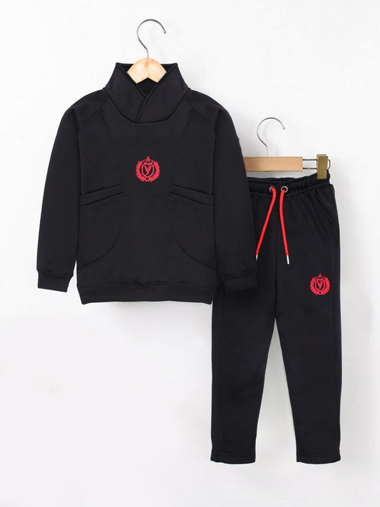 Velvour Fleece Mock Neck Tracksuit-VWT22-C