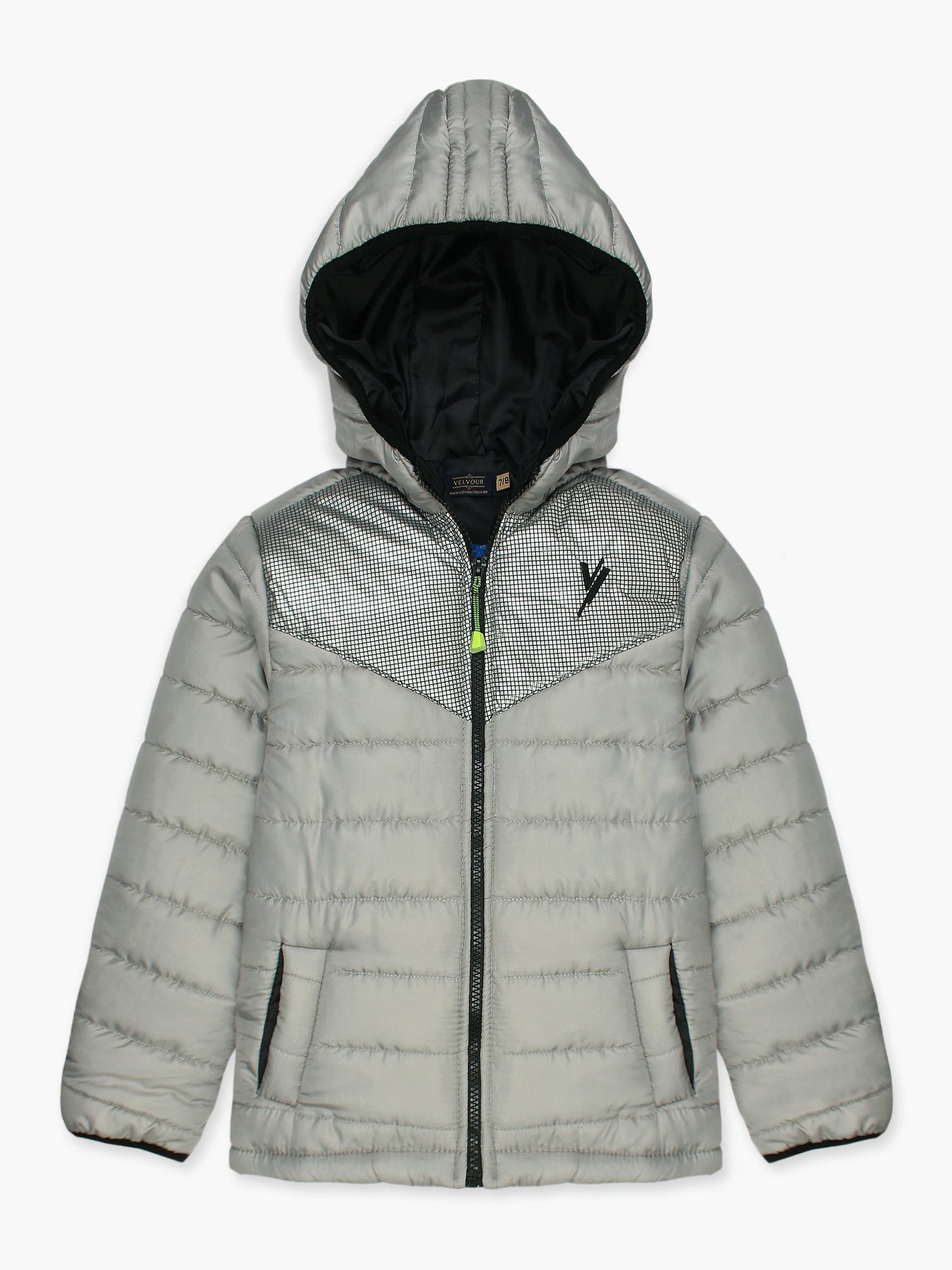 Velvour Full Sleeves Hooded Puffer Jacket-VJ24-A