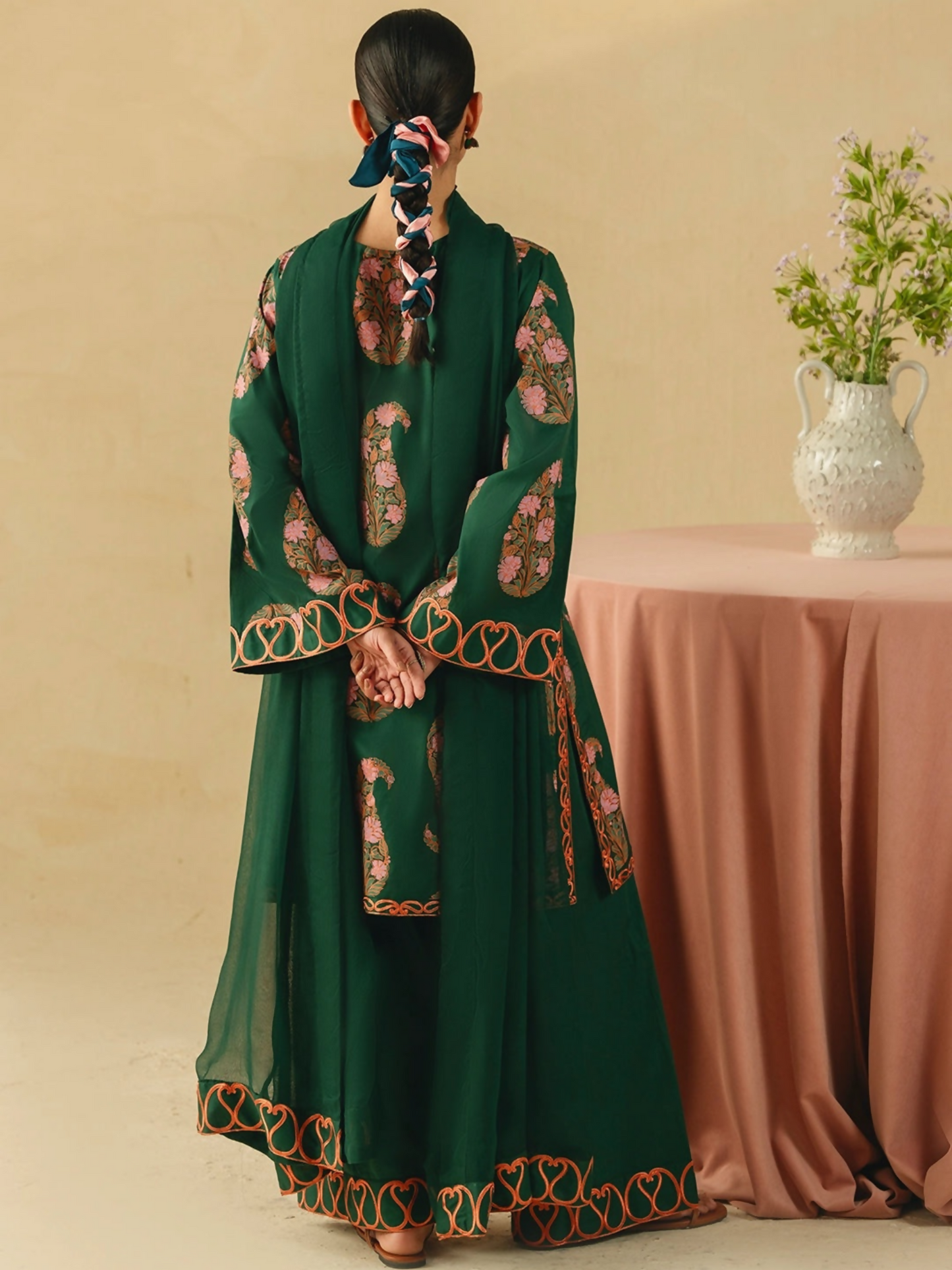 Mannat Clothing Boho Summer'26 Cotton Embroidered Stitched Suit-Leafline