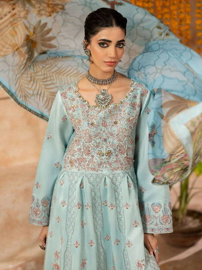 Shurooq Kanpur 1912 Silk Embellished Pishwas-Qutub Minar