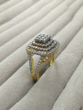H&A Jewellery 18K Gold Polished Zircon Cluster Ring
